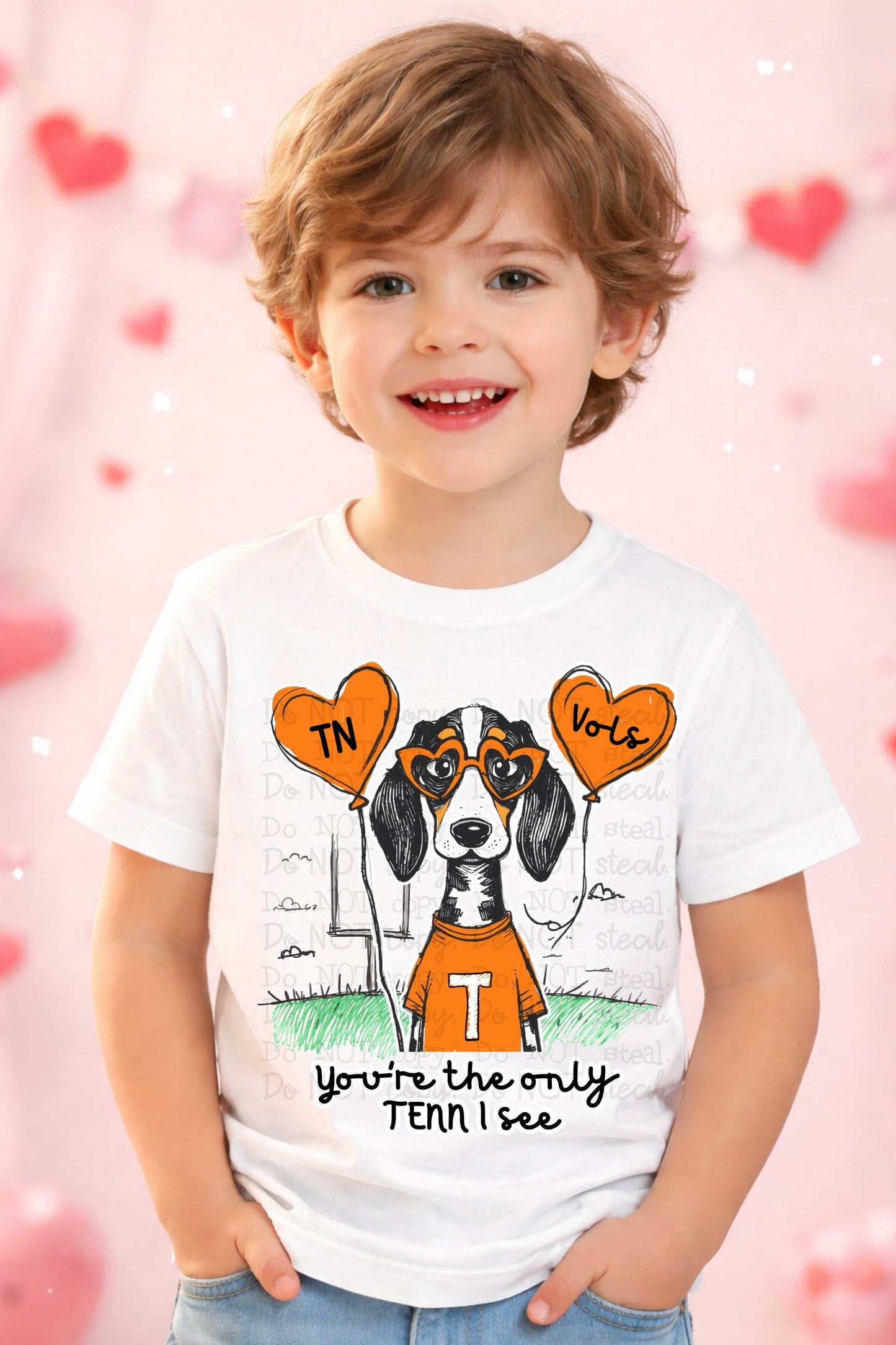 Orange Dog Valentines PNG - Digital Download