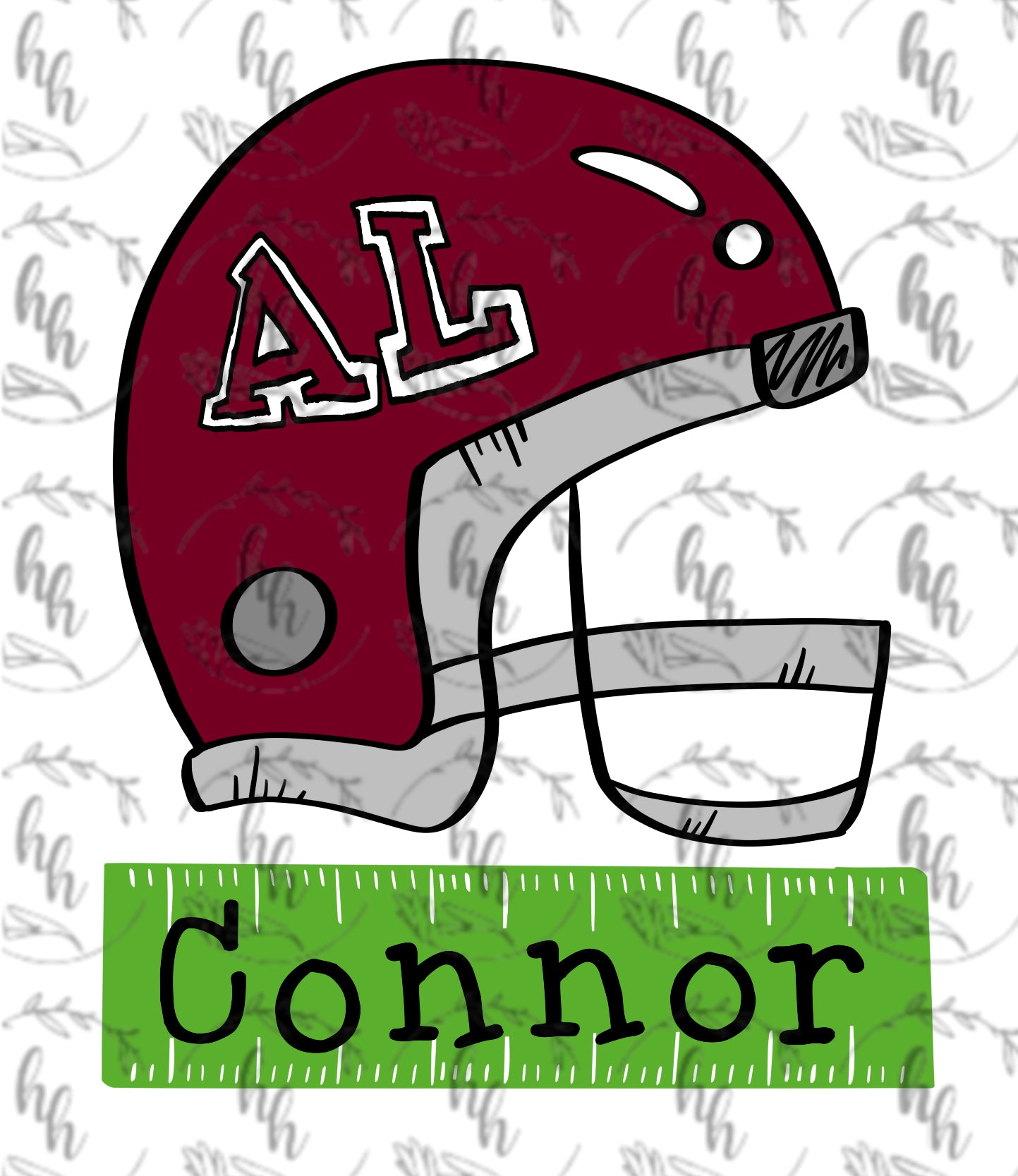 AL kid field helmet PNG - Digital Download (field comes blank)