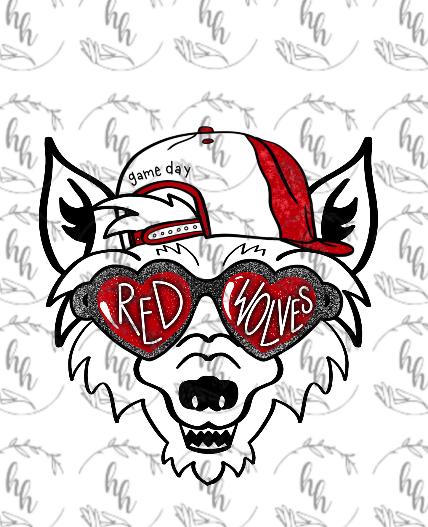 AR WOLVES Heart Glasses PNG - Digital Download