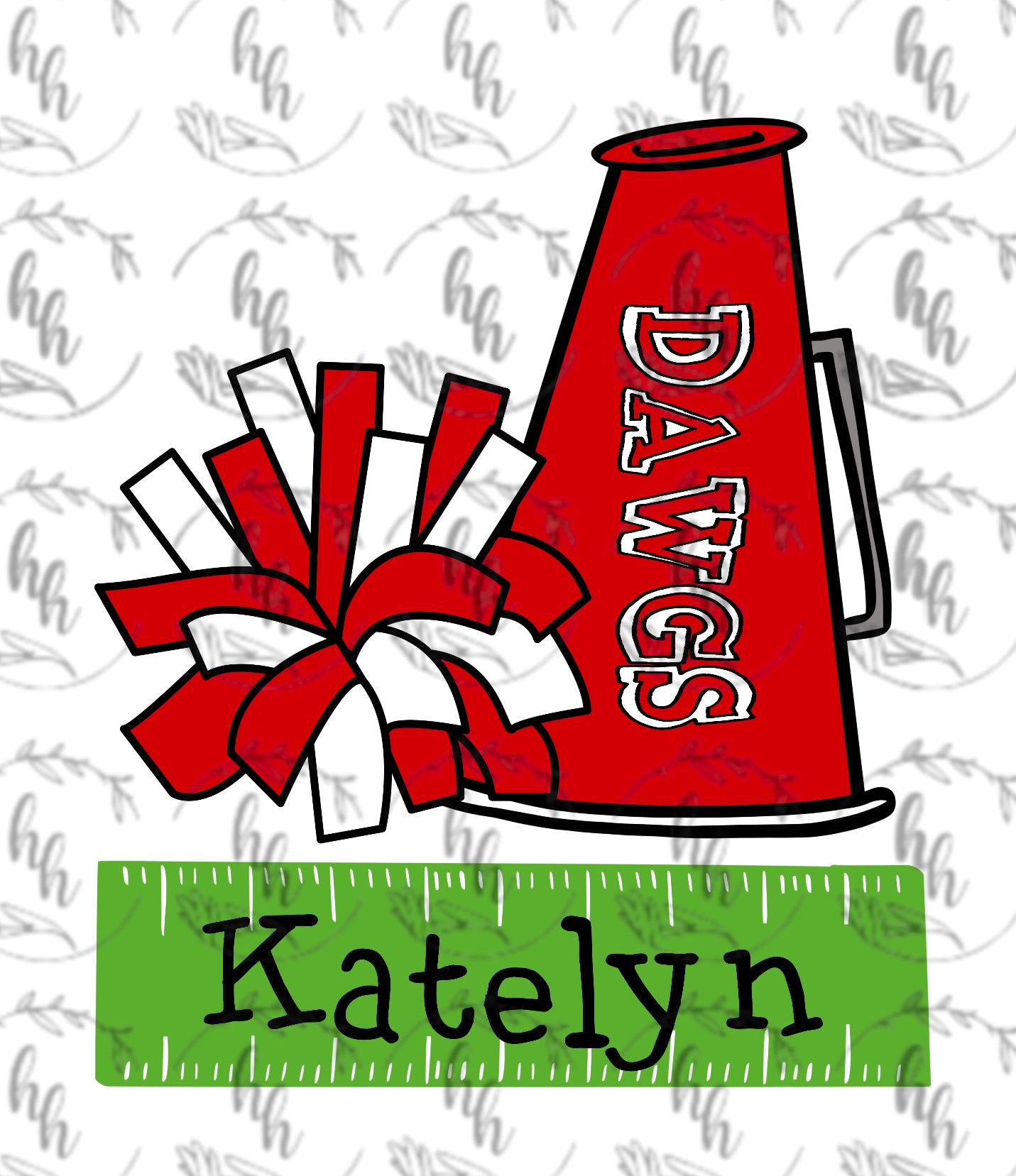 GA kid field pom PNG - Digital Download (field comes blank)