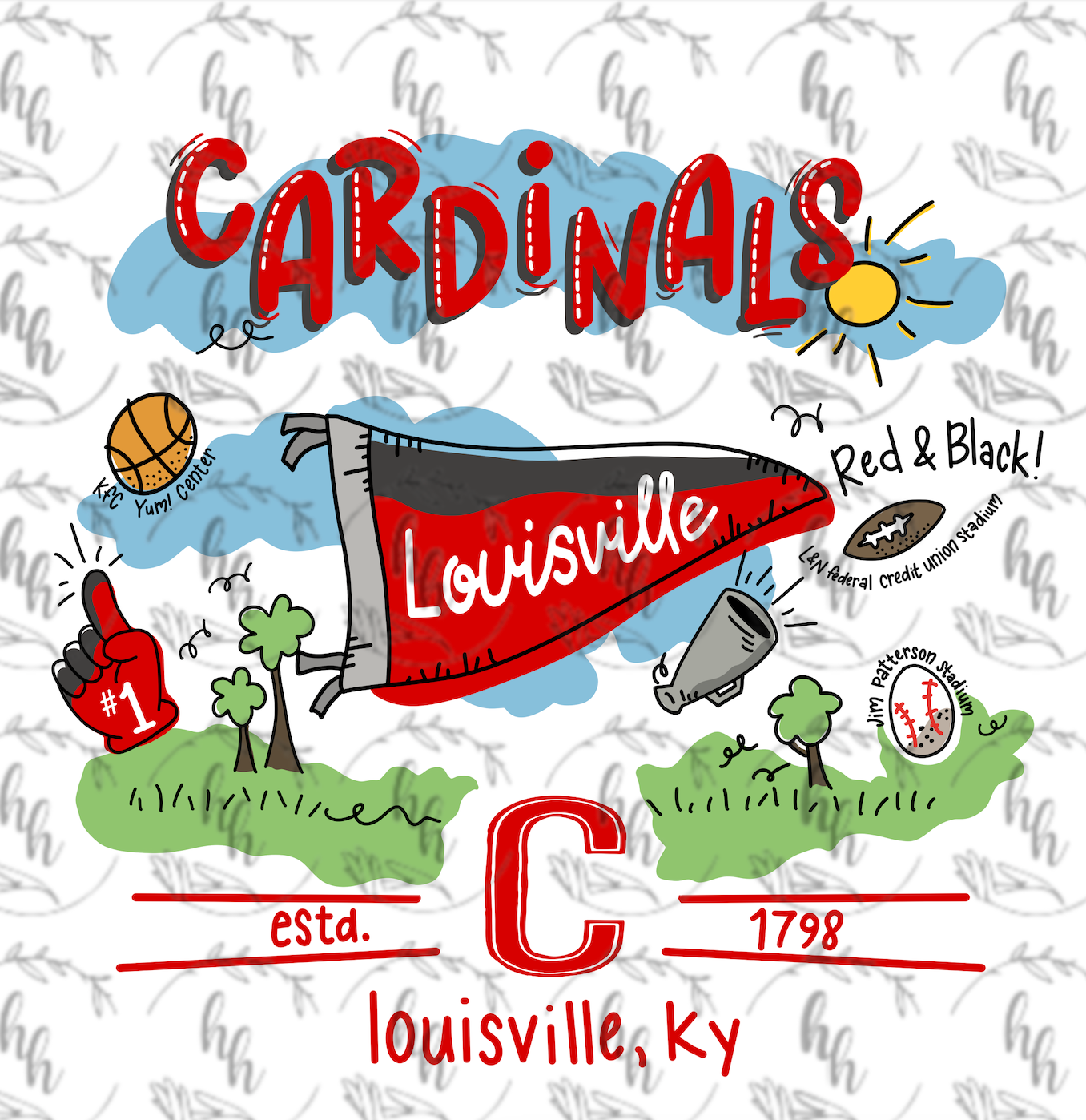 Louis Doodle PNG - Digital Download