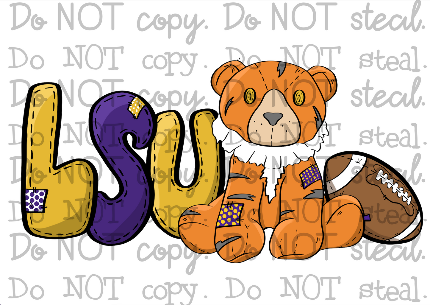 LSU Plushie PNG - Digital Download