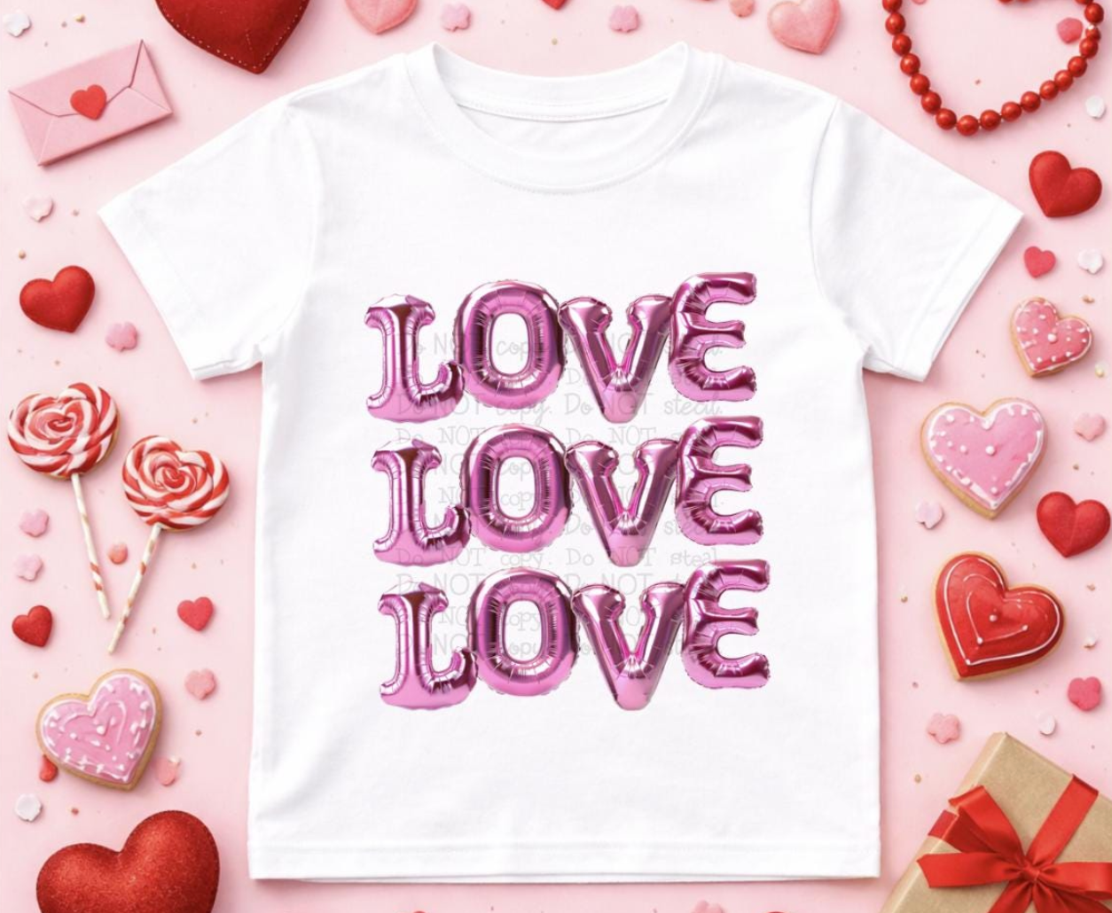 LOVE Foil Balloons PNG - Digital Download