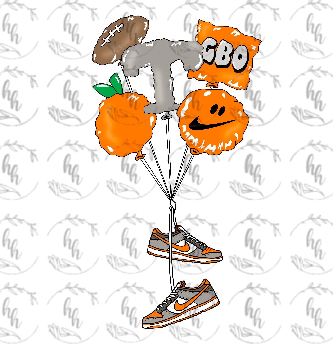 TN dunk balloons PNG - Digital Download