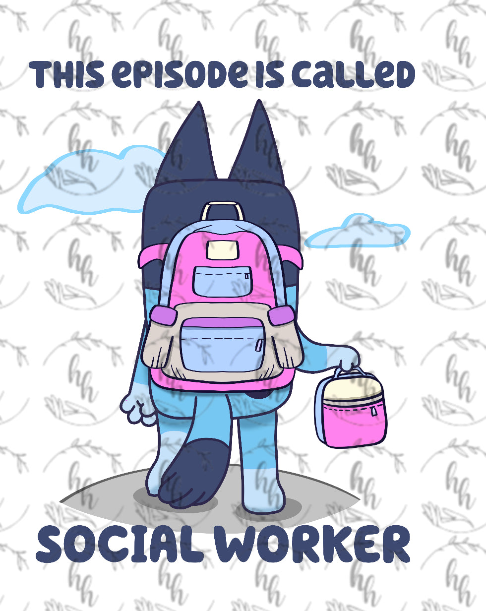 Blue B2S Social Worker PNG - Digital Download - GL