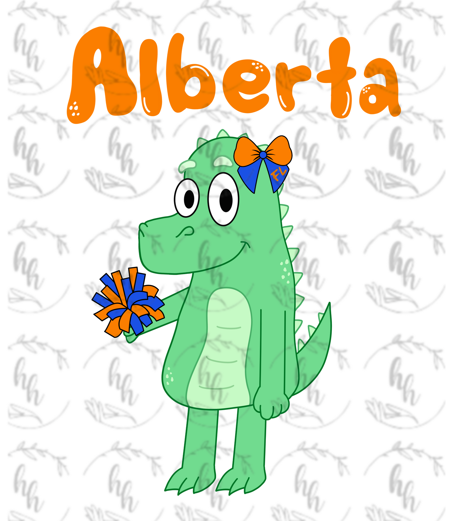 Blue Alberta Bow PNG - Digital Download