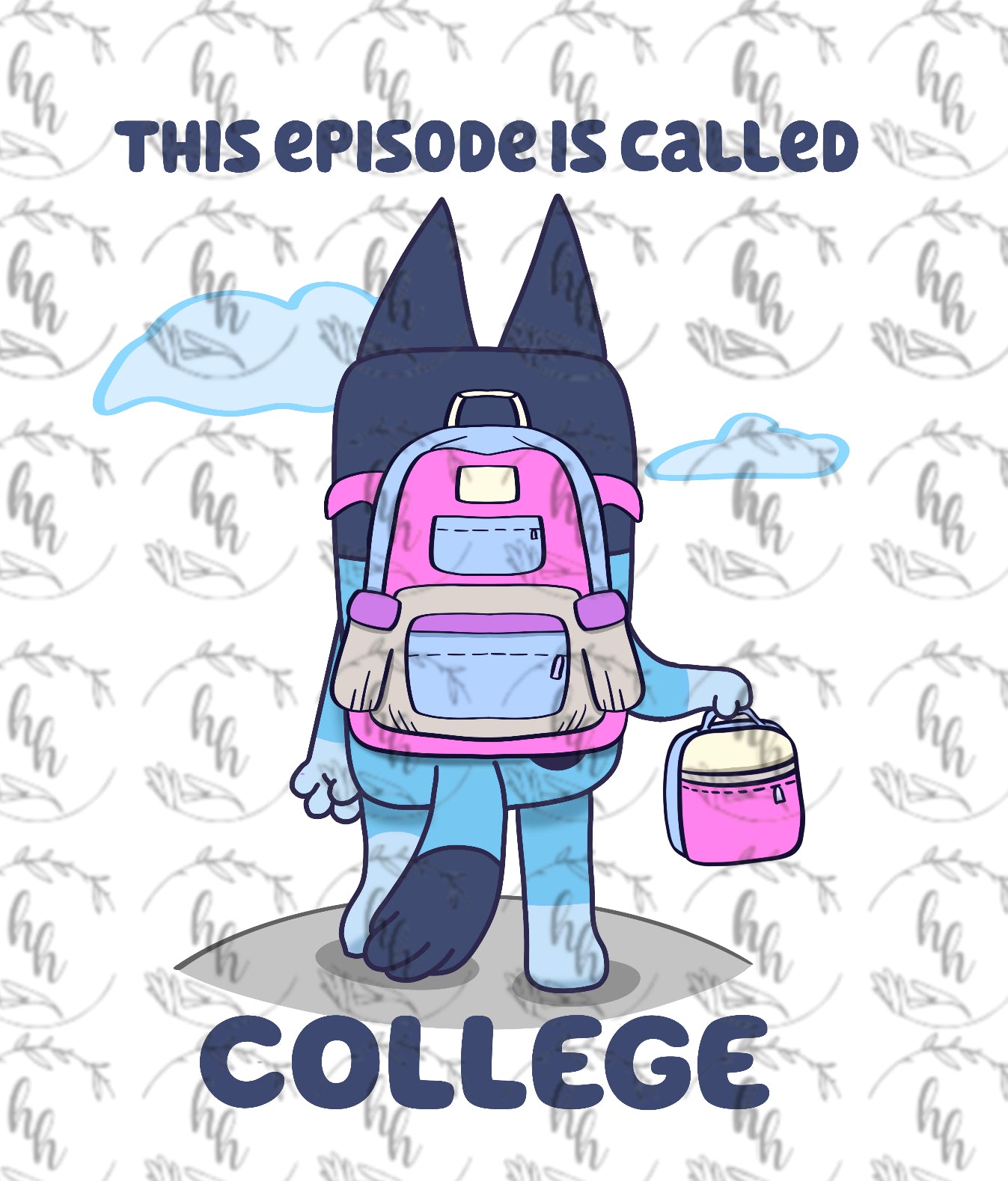 Blue B2S College PNG - Digital Download - GL