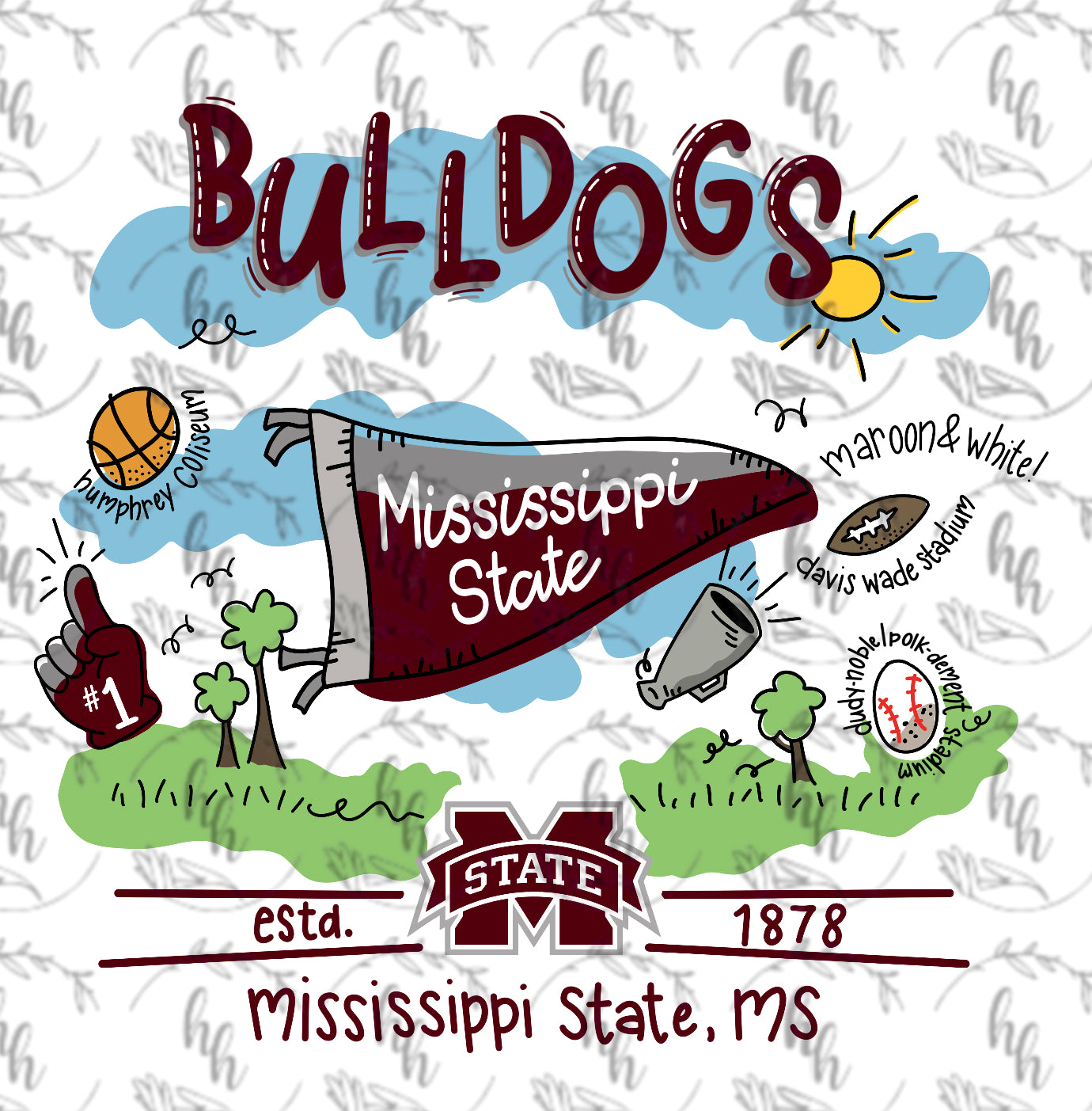 MSU Doodle PNG - Digital Download