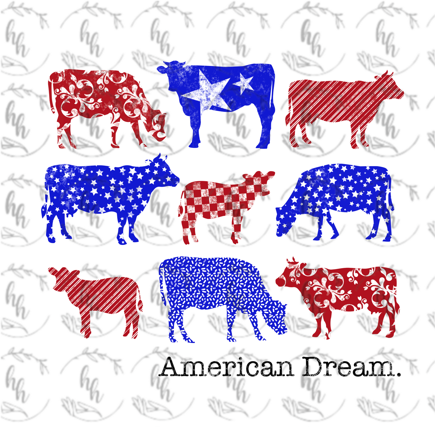American Cows PNG - Digital Download