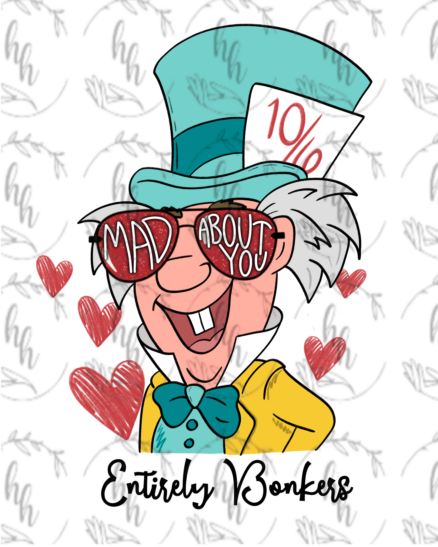 Mad About You hearts PNG - Digital Download