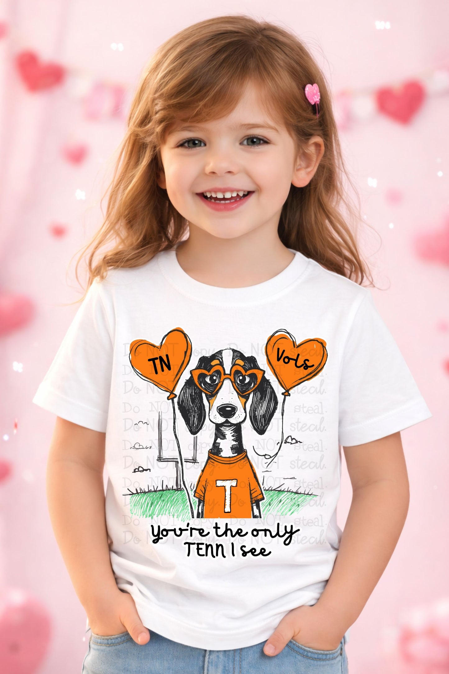 Orange Dog Valentines PNG - Digital Download