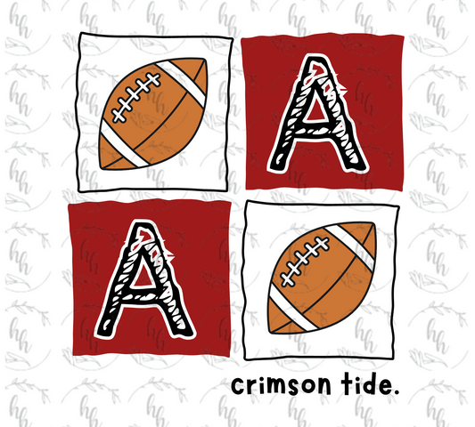 AL Football Squares PNG - Digital Download