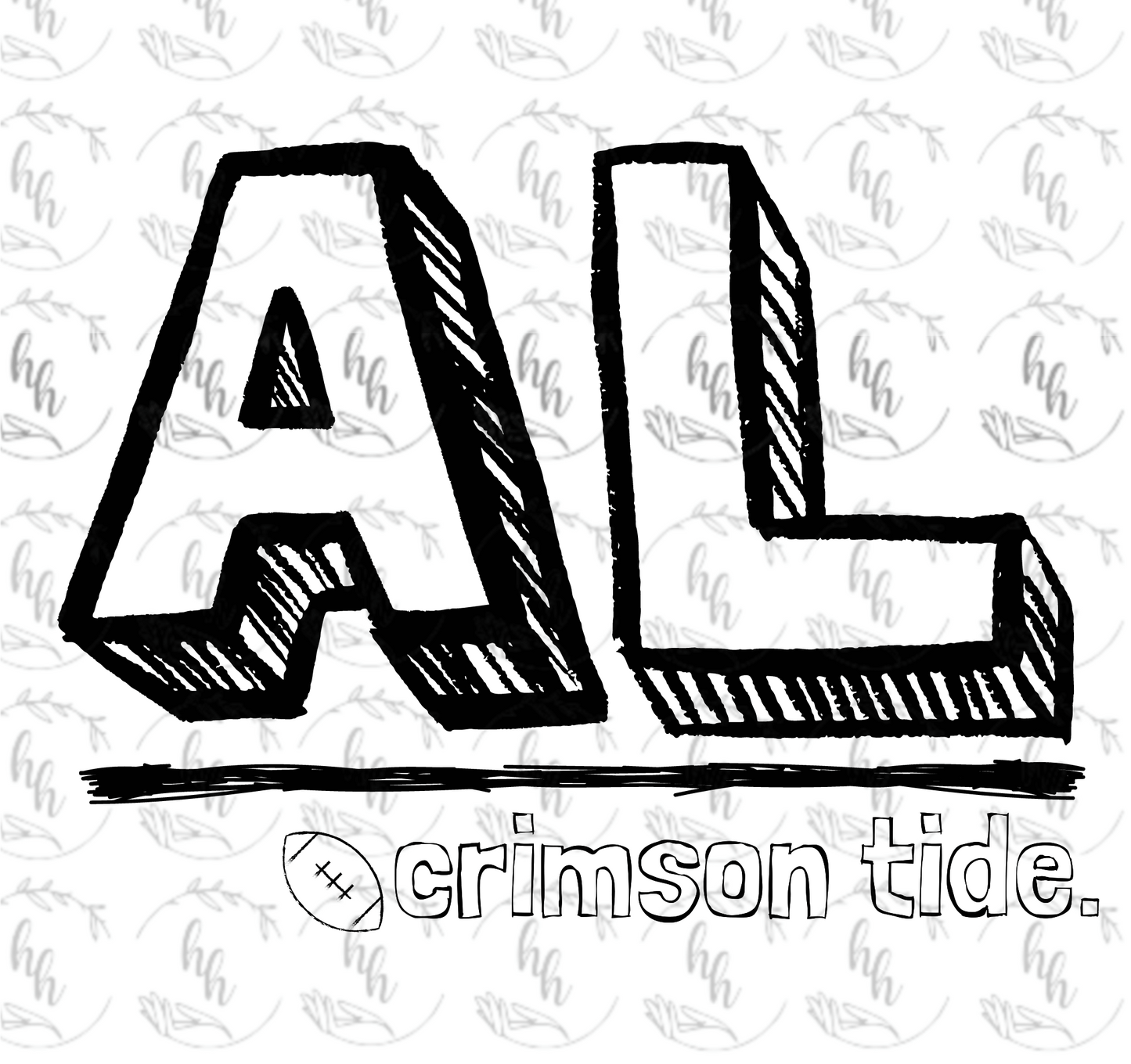 AL Scribble PNG - Digital Download