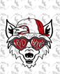 AR WOLVES Heart Glasses PNG - Digital Download