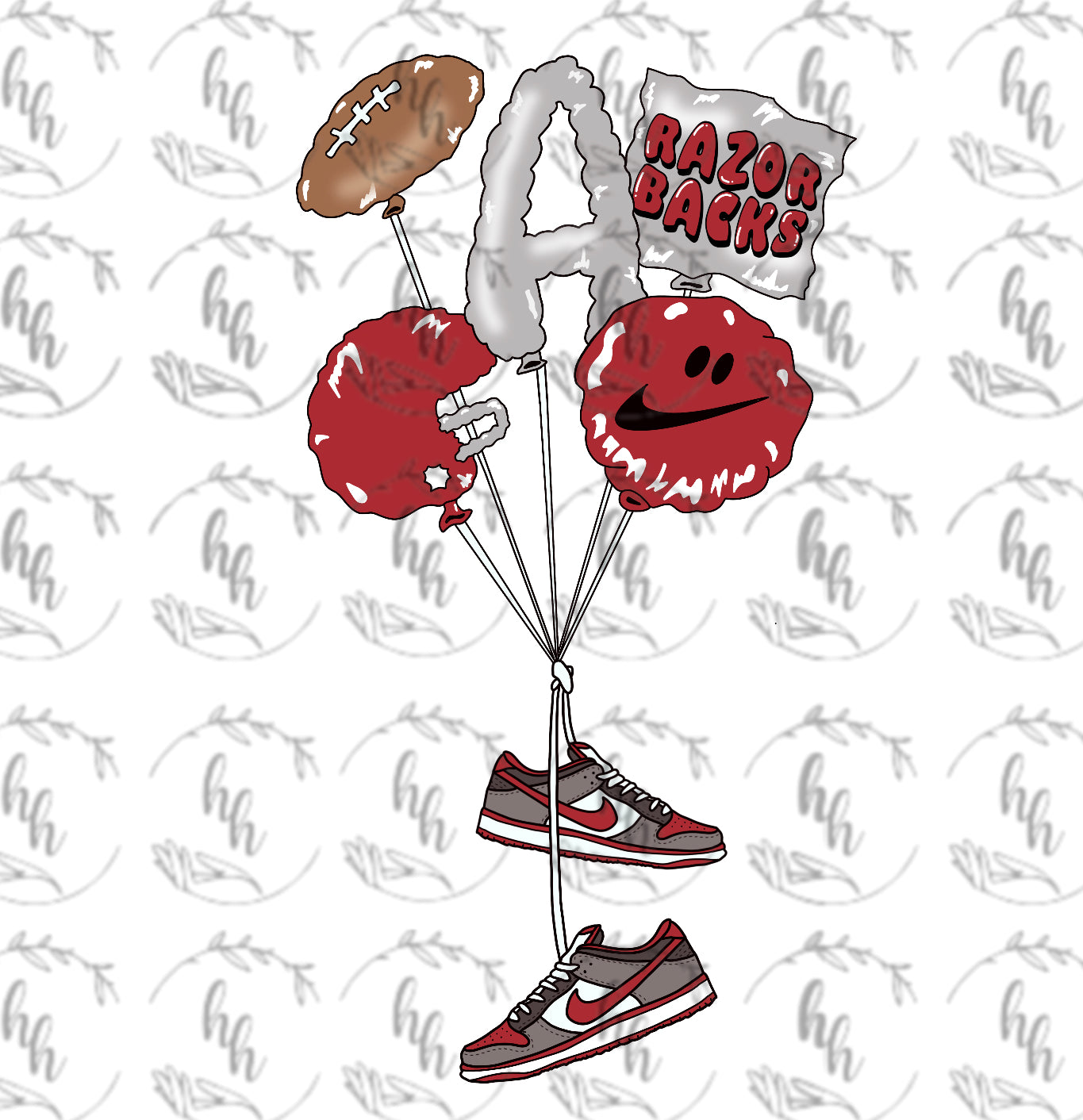 AR dunk balloons PNG - Digital Download