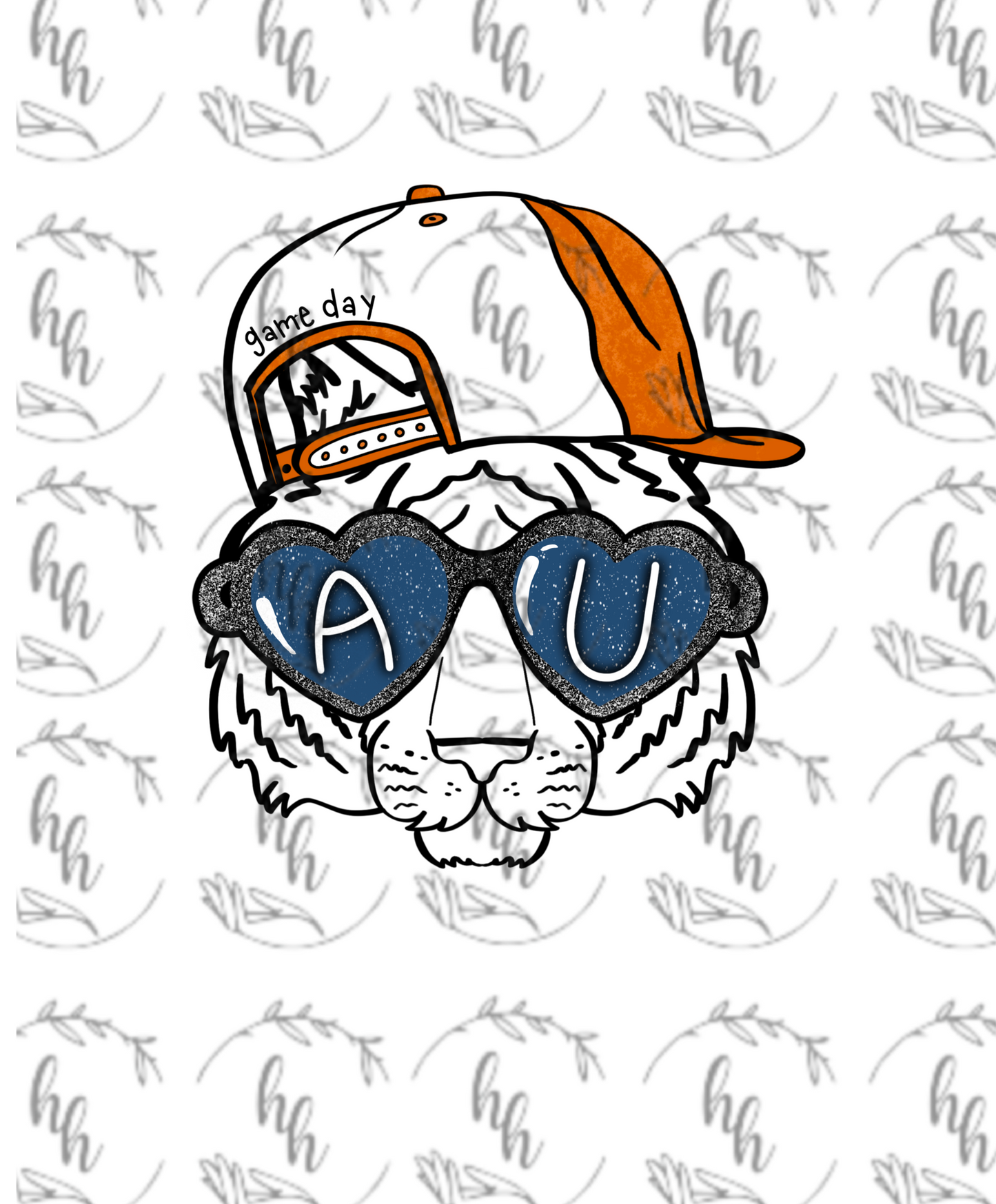 AU Heart Glasses PNG - Digital Download