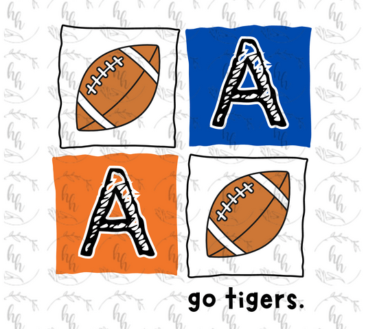 AU Football Squares PNG - Digital Download