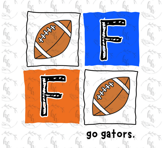 FL Football Squares PNG - Digital Download