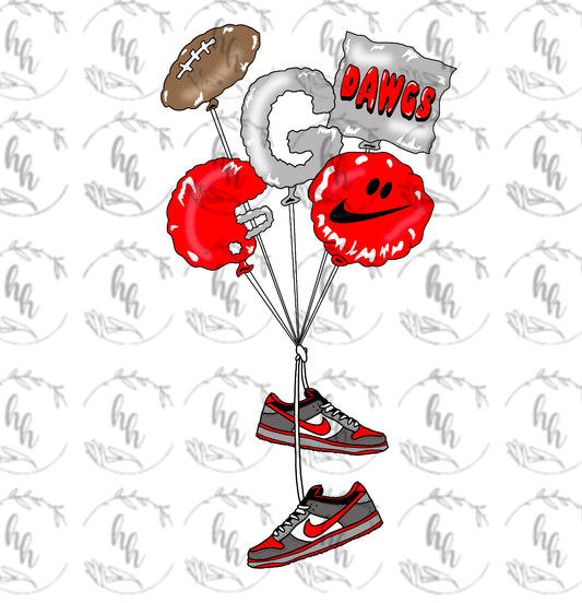 GA dunk balloons PNG - Digital Download