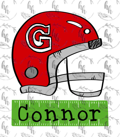 GA kid field helmet PNG - Digital Download (field comes blank)