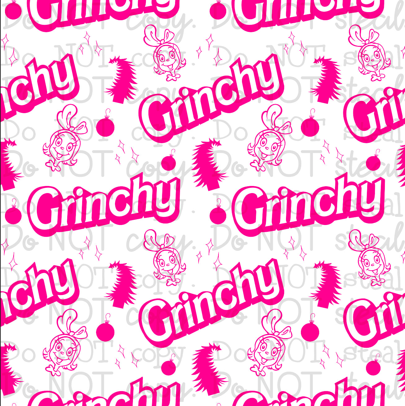 Grinchy Seamless PNG - Digital Download