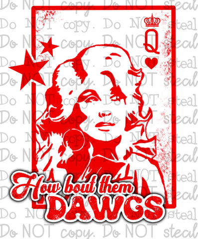 Queen Card Dawgs PNG - Digital Download