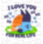 Love You Blue 2 - PNG - Digital Download
