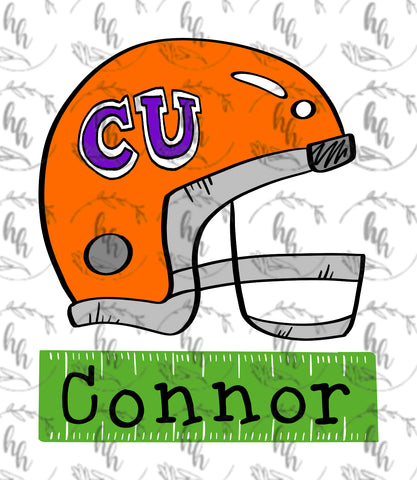 CU kid field helmet PNG - Digital Download (field comes blank)