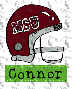 MSU kid field helmet PNG - Digital Download (field comes blank)