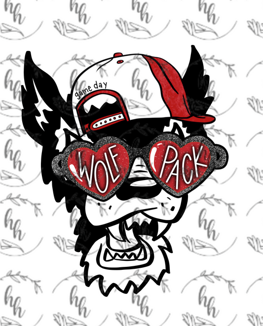 NC Heart Glasses PNG - Digital Download