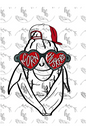 NE Heart Glasses PNG - Digital Download