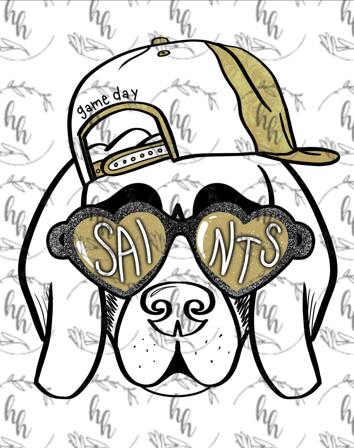 Saints Heart Glasses PNG - Digital Download