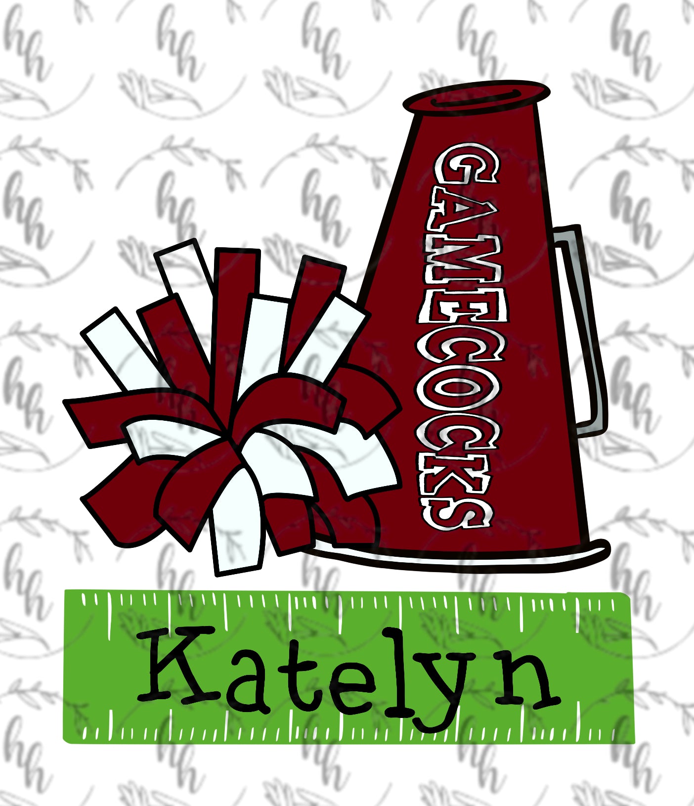 SC kid field pom PNG - Digital Download (field comes blank)