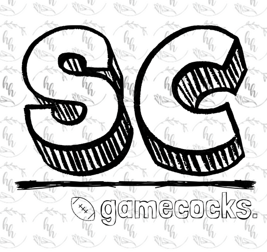 SC Scribble PNG - Digital Download