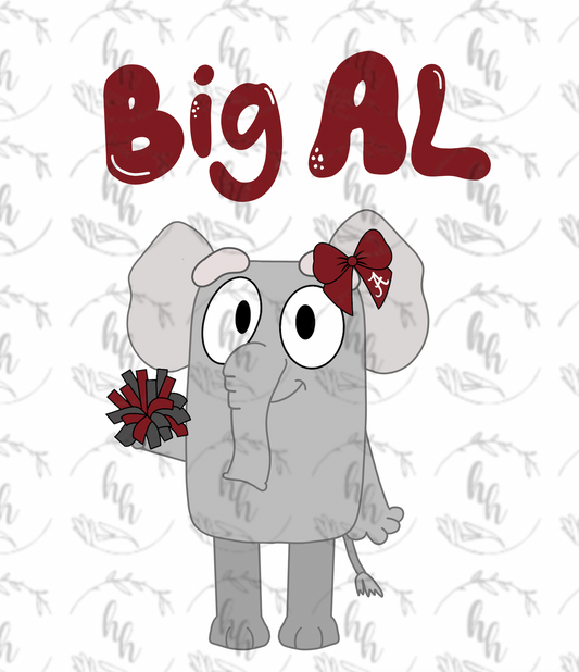 Blue Al Bow PNG - Digital Download