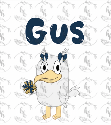 Blue Gus Bow PNG - Digital Download