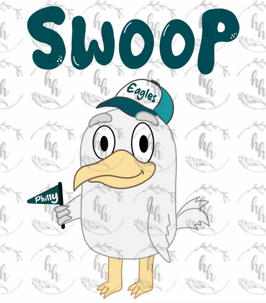 Blue Swoop PNG - Digital Download