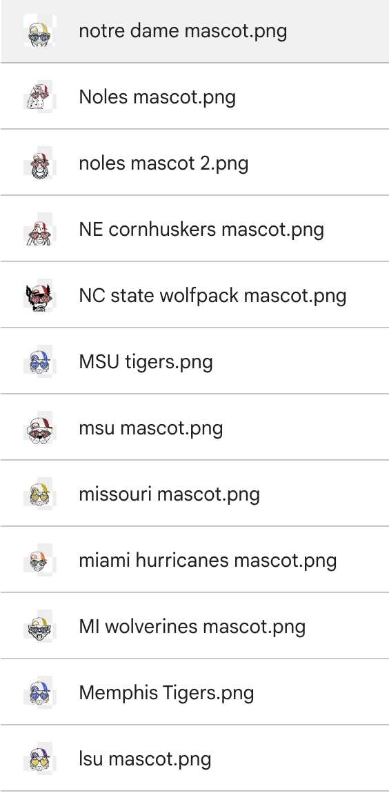 Heart Eye Mascot Drive - ALL 70 FILES