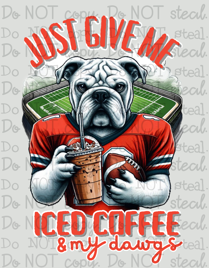 Iced Coffee and dawgs PNG - Digital Download