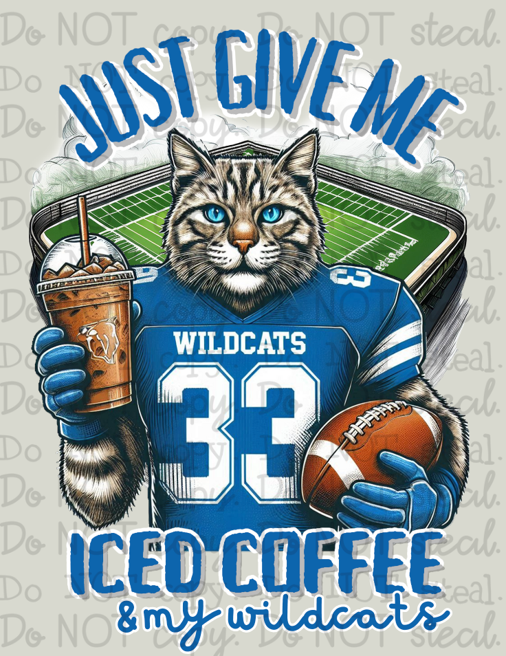 Iced Coffee and Wildcats PNG - Digital Download