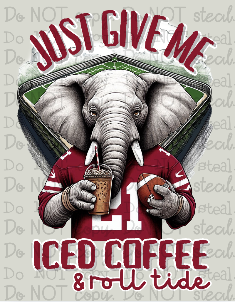 Iced Coffee and Bama PNG - Digital Download