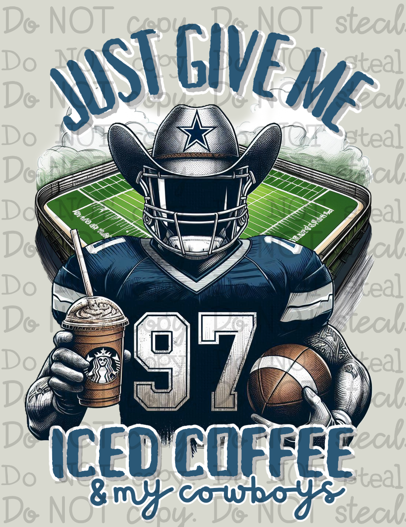 Iced Coffee and Cowboys PNG - Digital Download