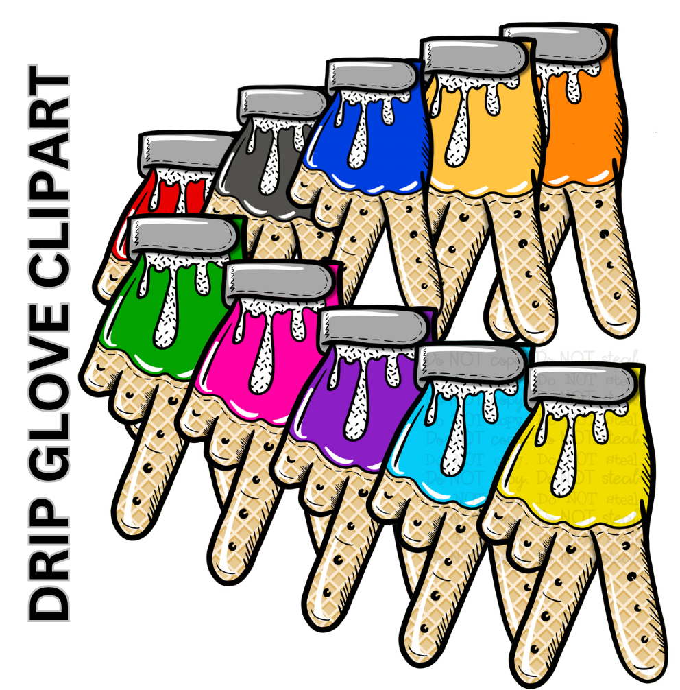 Drip Glove Clipart (10 files)