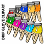 Drip Glove Clipart (10 files)