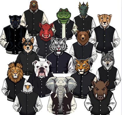 Letterman Mascot Clipart (20 files)