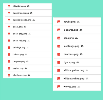 Letterman Mascot Clipart (20 files)