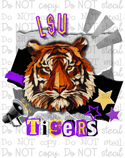 Paper Teams - LSU PNG - Digital Download