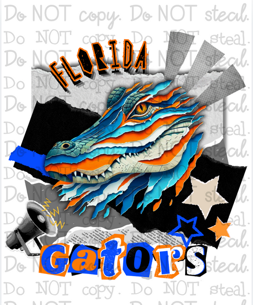 Paper Teams - FL Gator PNG - Digital Download