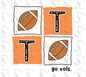TN Football Squares PNG - Digital Download