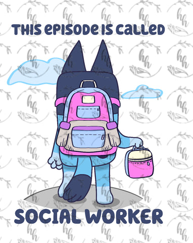 Blue B2S Social Worker PNG - Digital Download - GL
